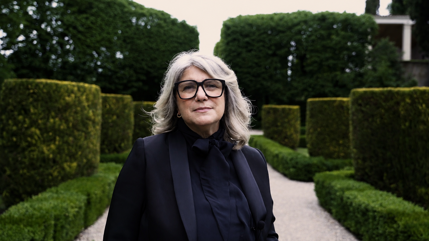 Portrait of architect Daniela Cavallo at Pojega Garden, one of Italy's leading experts on Luigi Trezza.