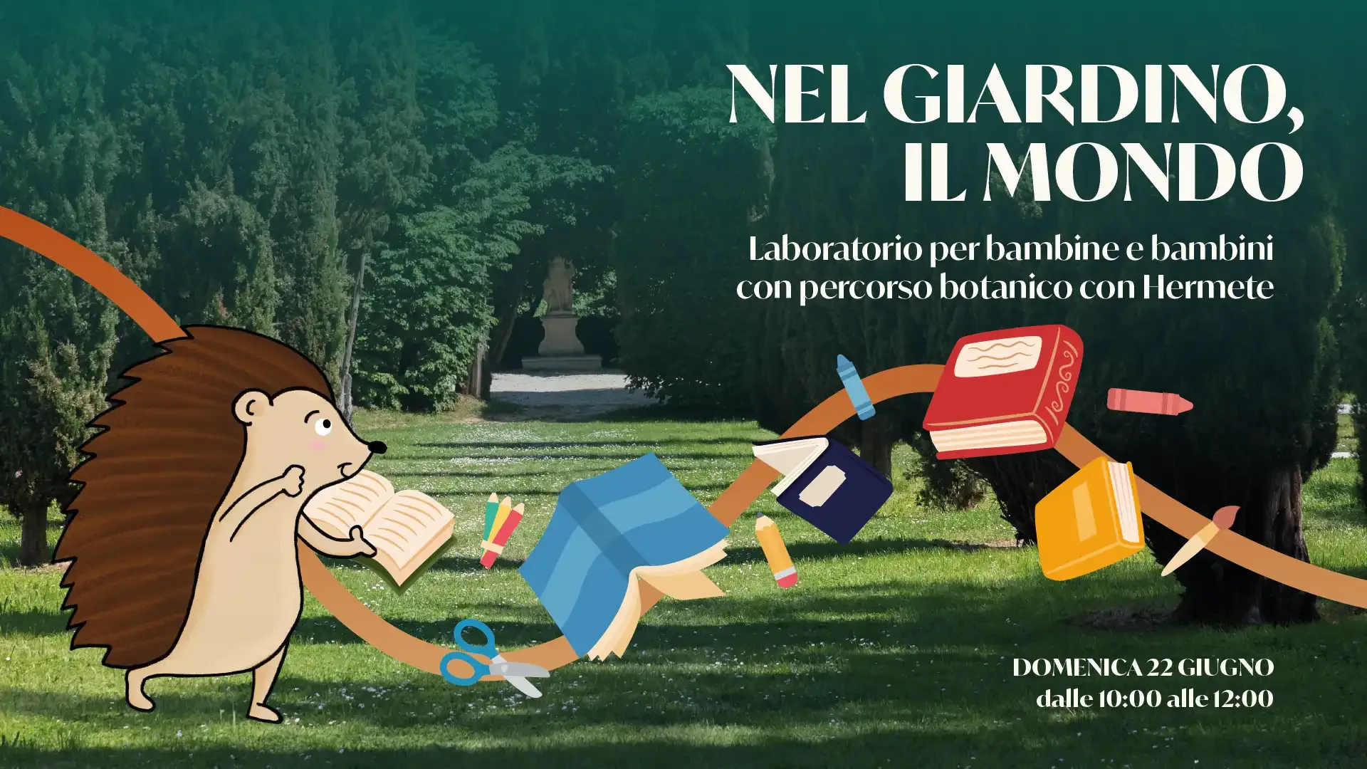 Banner nel giardino il mondo